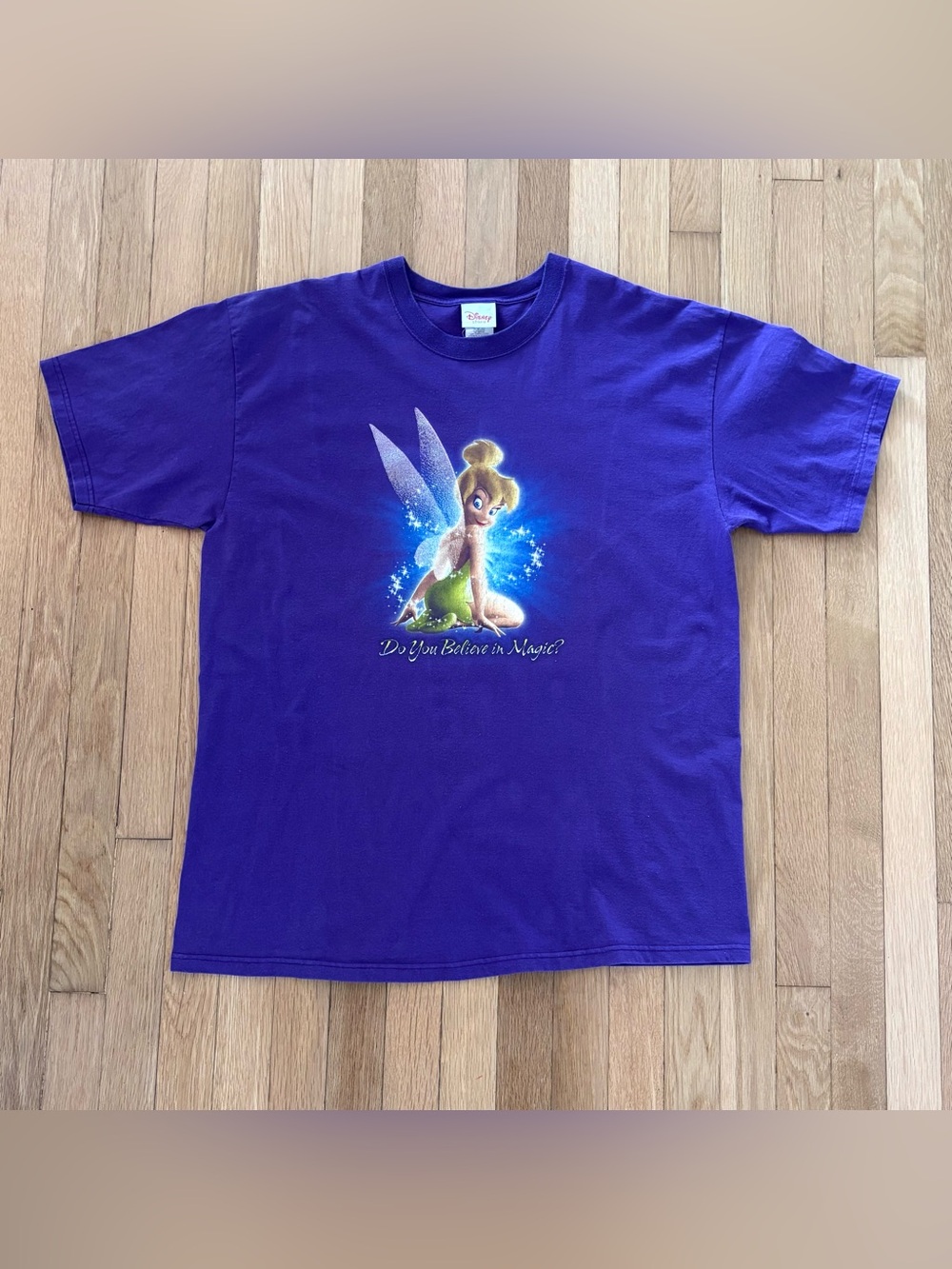 Vintage Disney Store Exclusive Tinker Bell Shirt XL Do You Believe In Magic 90s
